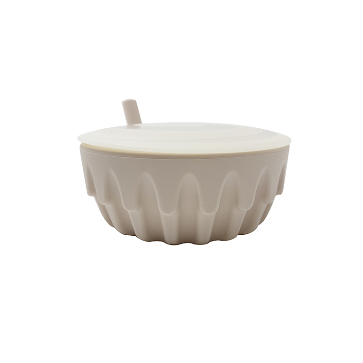 TT085 & TT086  Bowl With Oval Straw | silicone bowl with lid